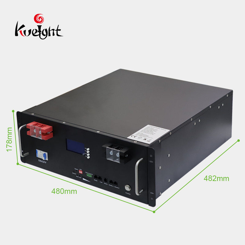 Modul Baterai Lithium 4U 5U 48v 100ah Baterai Surya Lifepo4 Untuk Ruang Data Jaringan