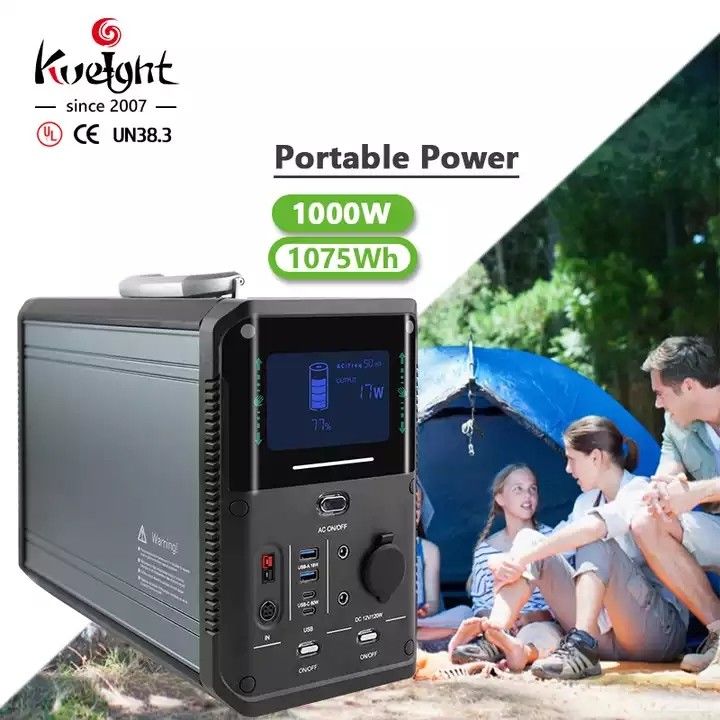 1000w Portable Power Station Solar Generator Baterai Cadangan Lithium Untuk Pasokan Peralatan Berkemah