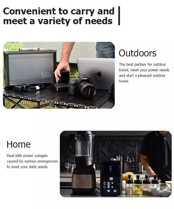 1000w Portable Power Station Solar Generator Baterai Cadangan Lithium Untuk Pasokan Peralatan Berkemah