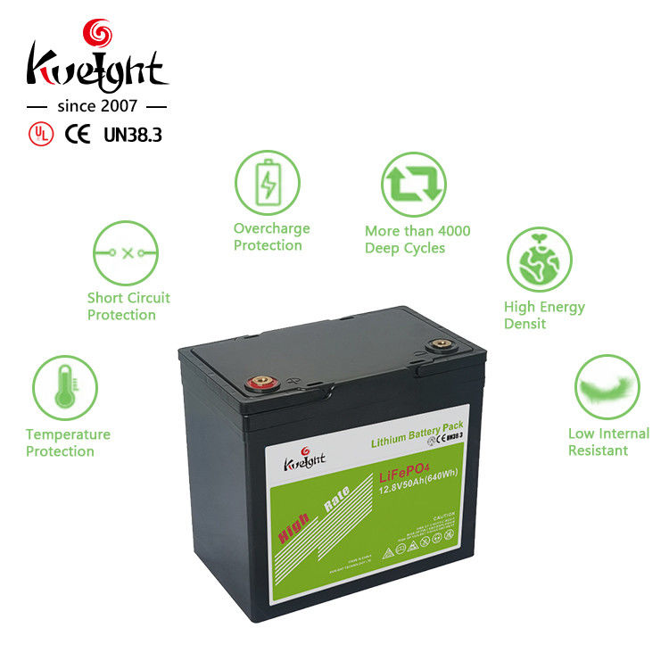 12.8v 50ah Baterai Lithium Bms Dibangun Pada Daya Grade A Untuk Lampu Jalan Rv