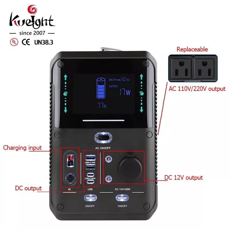 LiFePO4 Catu Daya Penyimpanan Energi Portabel Pembangkit Listrik Portabel Lithium 1500W